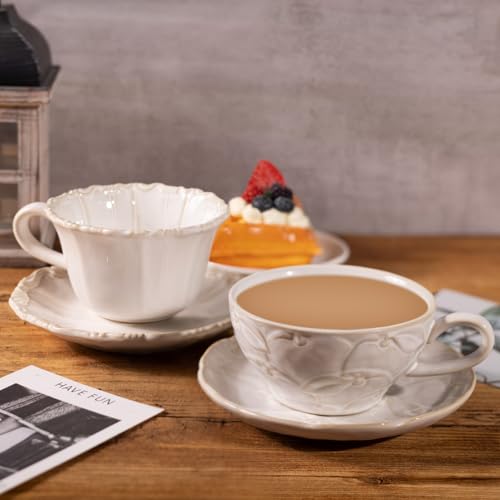Ceramic Latte Cup with Saucer