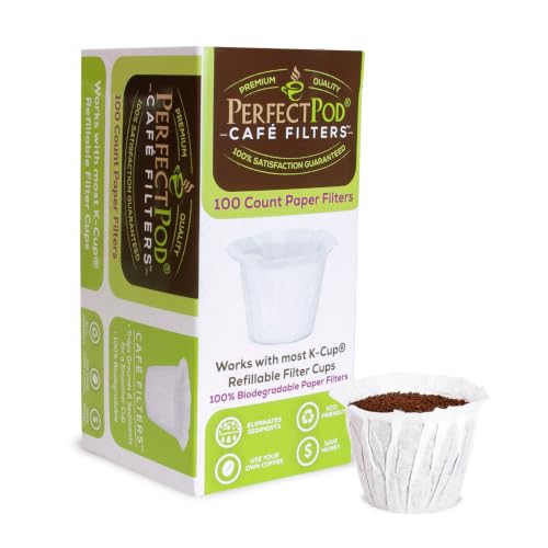 Café Filter Paper Liners for Reusable K (100 Count)