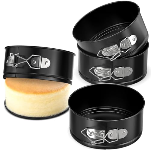 4 Pack Mini Springform Pan Set for Mini Cheesecake Pizza (4 Count)