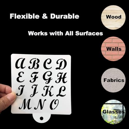 Alphabet Letter Stencils for Cookies Baking (16 Count)