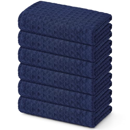 Microfiber Waffle Weave Kitchen Towels (6 Count)