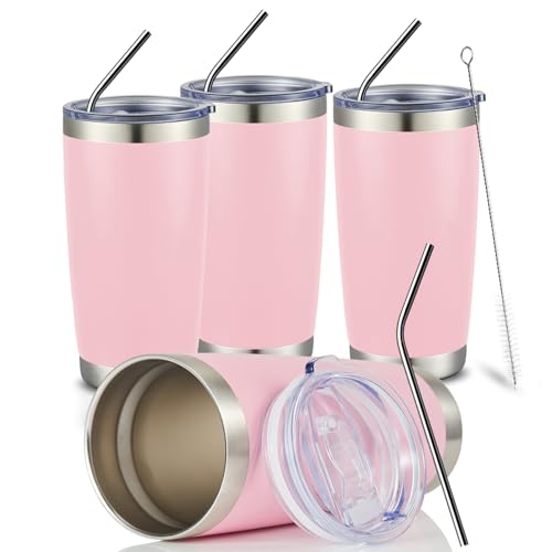 20oz Tumbler Bulk Double Wall Vacuum Insulated Travel Mug (4 Count)