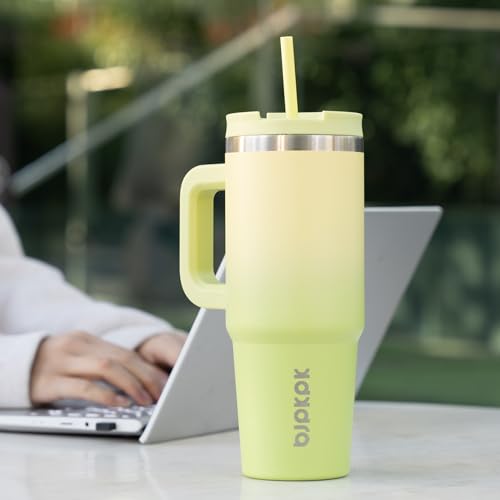 30 oz Insulated Tumbler with Handle & Straw