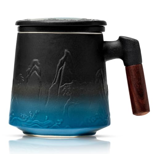 Ceramic Tea Cup with Infuser and Lid