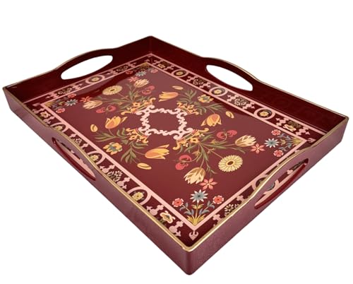 Boho Red Decorative Tray