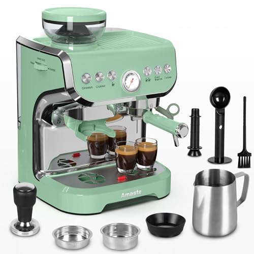 Espresso Machine with Grinder and Steam Wand