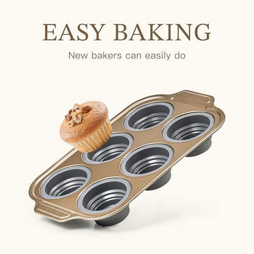 2 Pack Foldable Nonstick Silicone Muffin Pans For Baking (2 Count)