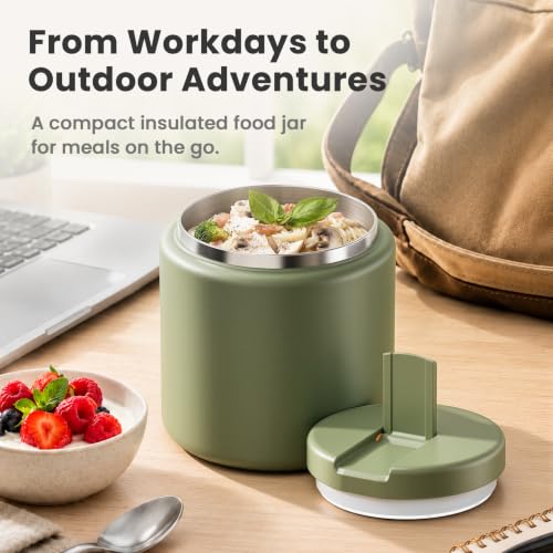 26oz Soup Thermo for Hot Food Kids with Buckle Lid Insulated Vacuum Food Jar Wide Mouth Leakproof Stainless Steel Lunch Container
