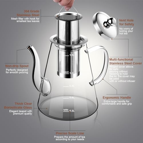 1500ml Glass Teapot
