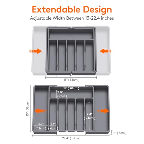 Extra Large Silverware Drawer Organizer (3 Count)