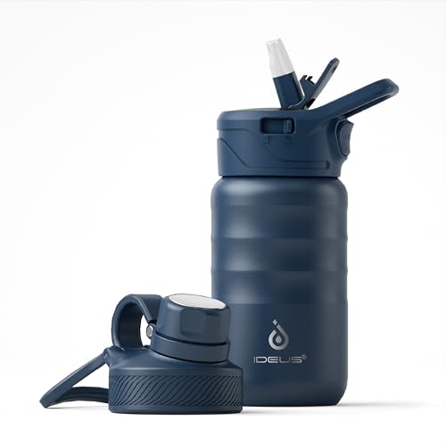 12oz Insulated Stainless Steel Water Bottle with 2 Leak