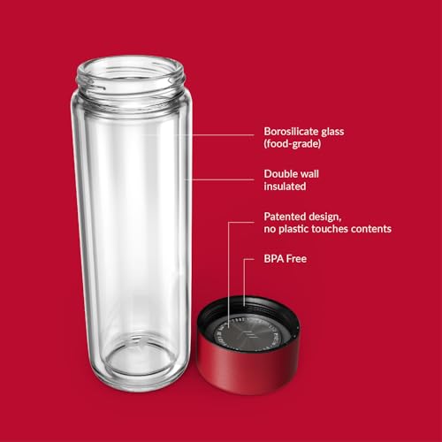 Glass Multi Tea Infuser Bottle 14oz