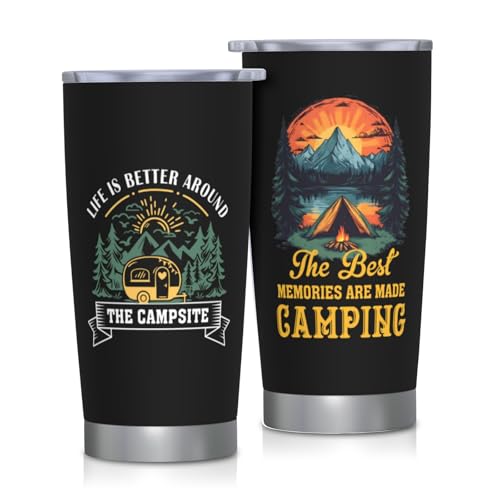 Camping Gifts for Men Women Tumbler 20oz (20 Count)