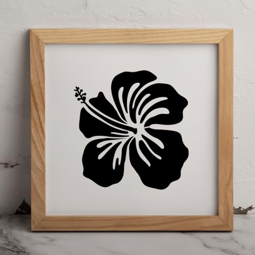 Hibiscus Stencil 6 Inches