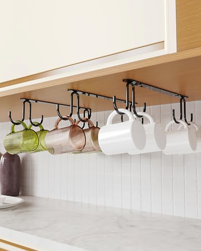 Mug Hooks Under Cabinet 3 Pack (3 Count)