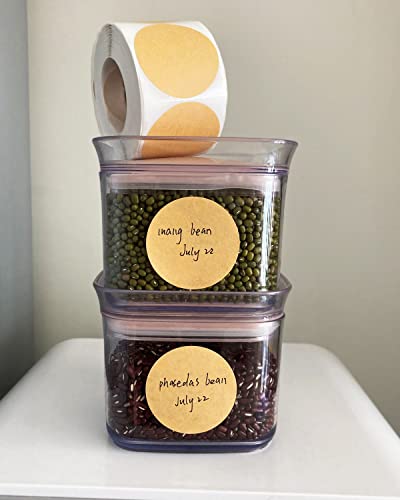 2 Inch Natural Brown Kraft Stickers