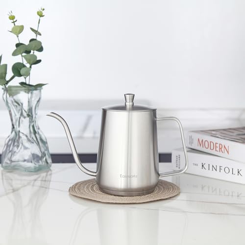 Gooseneck Pour Over Coffee Kettle 30 fl oz with Thermometer Stainless Steel Hand Drip Coffee Pot With Long Narrow Spout