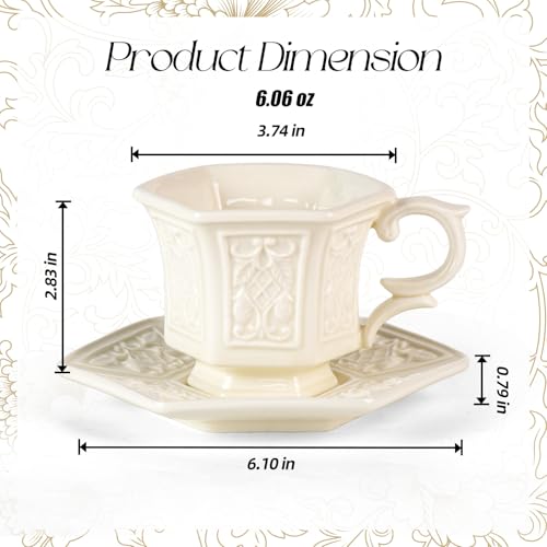 Tea Cups and Saucers Set of 2 (2 Count)
