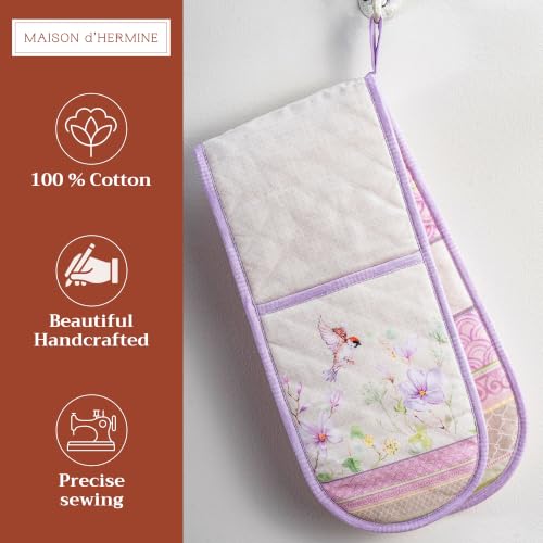 Double Oven Mitts 100% Cotton Double Oven Glove