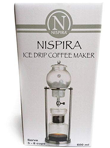 Luxury Ice Cold Brew Dripper Coffee Maker in Stainless Steel and Borosilicate Glass