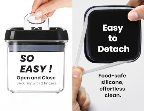 Flip Tite Food Storage Container 5" LARGE Size Airtight Lid Lock Top (3 Count)
