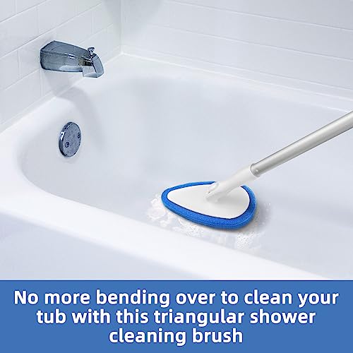Shower Bathtub Tub Tile Scrubber Cleaning Brush with 51'' Handle (5 Count)