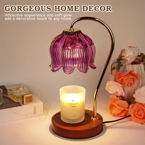 Purple Candle Warmer Lamp with Timer