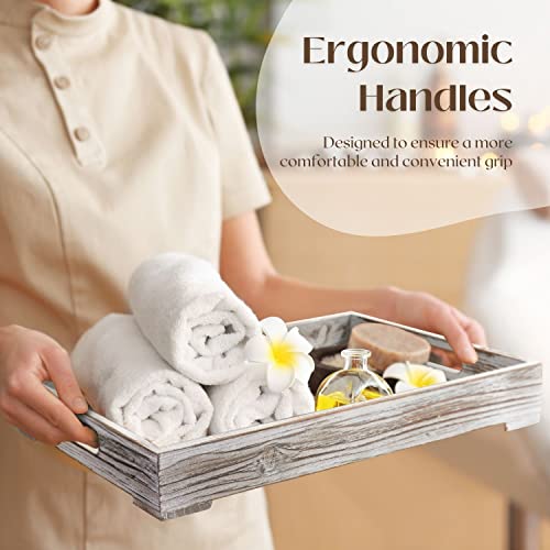 Bamboo Trays for Serving Food with Handles