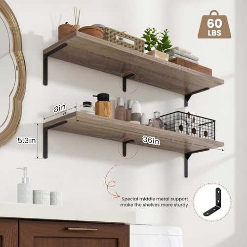 Deep Floating Shelves (2 Count)
