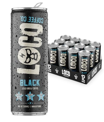 Loco Coffee Black Cold Brew 11 Ounce Can (132 Fl Oz)