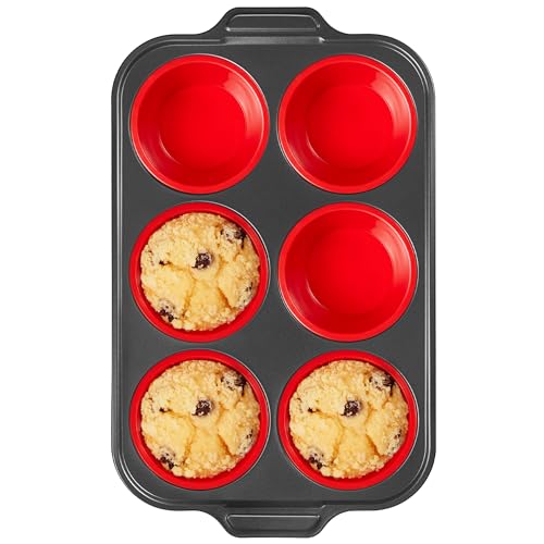 Jumbo Silicone Muffin Pan with Metal Frame