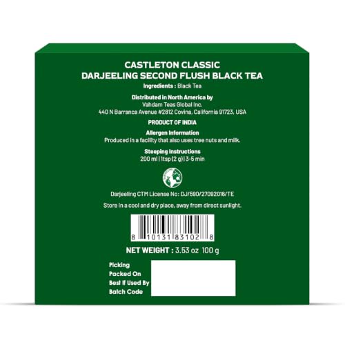 2025 Castleton Classic Darjeeling Second Flush Black Tea DJ 354 (3.5274 Ounce)