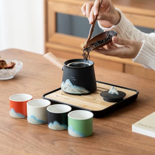 Portable Chinese Tea Set with Carry Bag (7 Count)