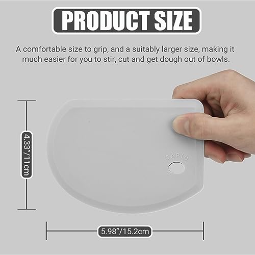 Flexible Curved Edge Silicone Bowl Scraper Dough Scraper Baking Bread