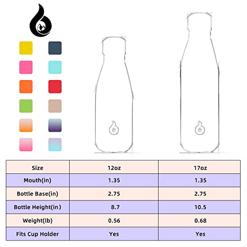 17 oz Small Insulated Water Bottle