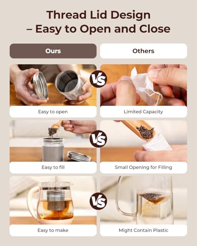 2 Pack Extra Large Tea Infuser for Loose Leaf Tea & Spice Ball (2 Count)