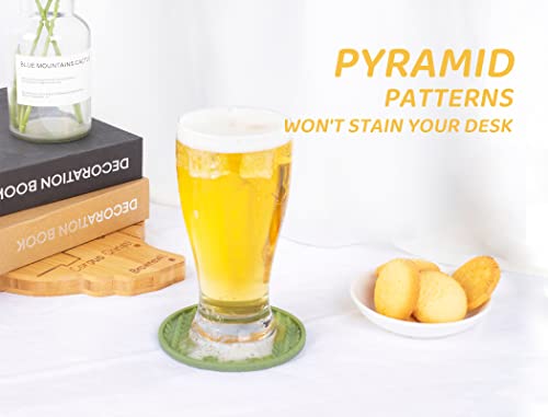 Rubber Coasters Set 6 with Holder