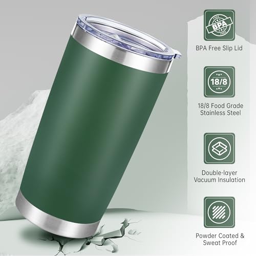 20 oz Tumblers Bulk Stainless Steel Tumbler with Lid (6 Count)