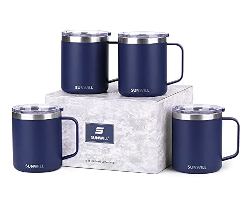 Travel Coffee Mugs Set of 4 (4 Count)