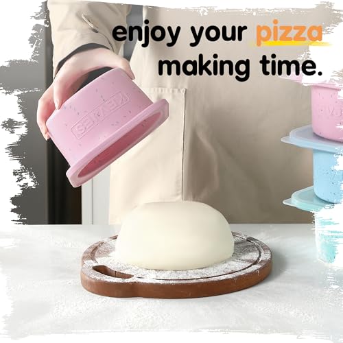 PLUS 1000ml Pizza Dough Proofing Containers for DIY family Artisan Pizza (3 Count)