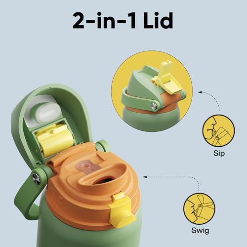 Insulated Water Bottle with Straw