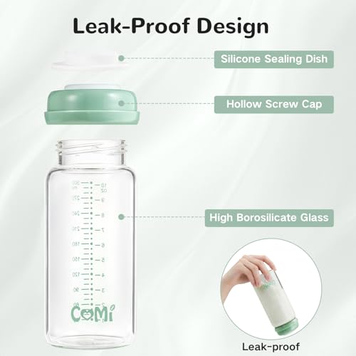 Wide Neck Glass Breastmilk Collection n Storage Bottle (4 Count)