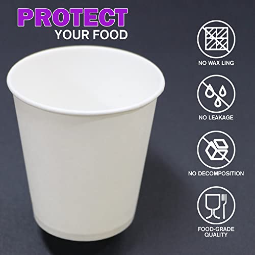 White Disposable Paper Coffee Cups (100 Count)