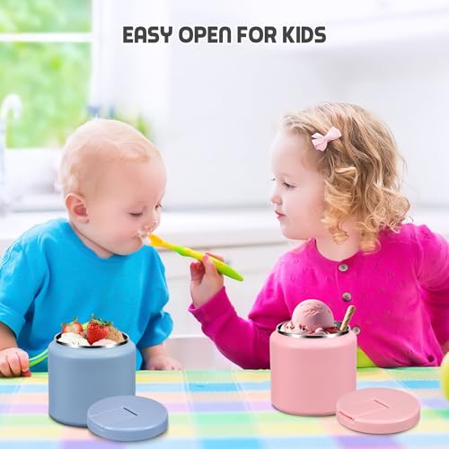 26oz Soup Thermo for Hot Food Kids with Buckle Lid Insulated Vacuum Food Jar Wide Mouth Leakproof Stainless Steel Lunch Container