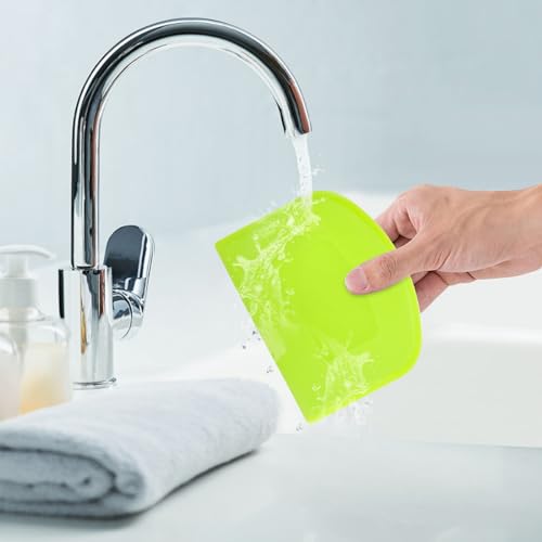 Dough Scraper 5 PCs PE Plastic Bench Scraper Flexible Bowl Scraper