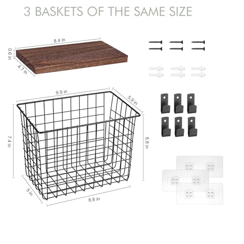 Wall Hanging Baskets (3 Count)