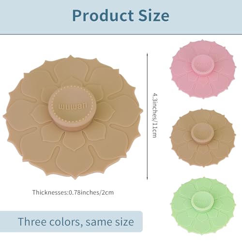 Silicone Cup Covers 4.1 Inch Reusable Silicone Mug and Cup Lids Suction Seal Lid Caps to Keep Drink Warm or Cold for Steeping Coffee Tea And Drink Cover
