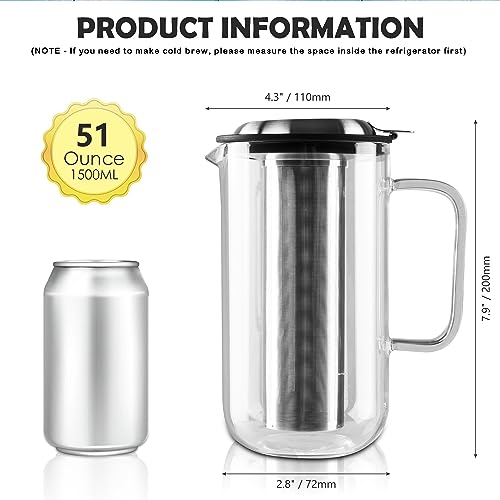 51oz Glass Teapot with Infuser (51 Count)