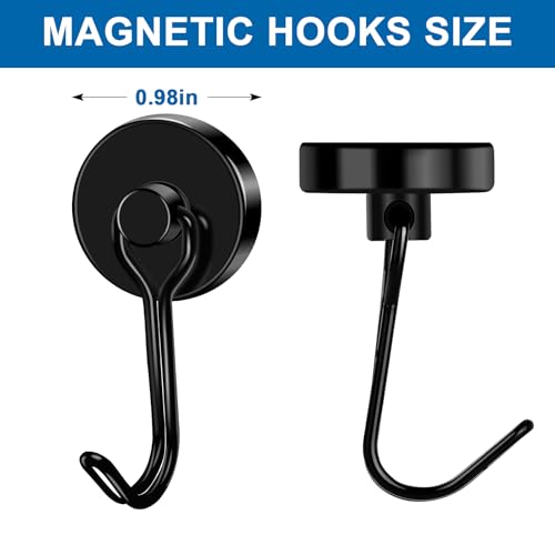 Magnetic Hooks Magnet Hook for Cruise Cabins Fridge 80LBS 6Pack (6 Count)