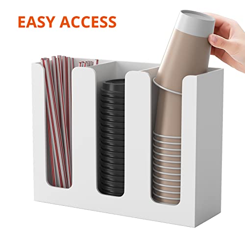 Acrylic Coffee Cup and Lid Storage Organizer Holder